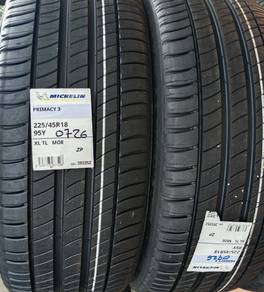 225 45 18 MICHELIN PRIMACY RUN FLAT RFT Tayar Tyre
