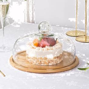 32cm Nordic Style Cake Display + 28cm Round Glass