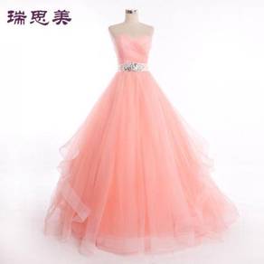 Purple pink red blue white wedding gown RB1515