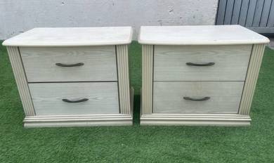 YF09S Meja Tepi Katil Bed Side Table 2 Drawer Pair