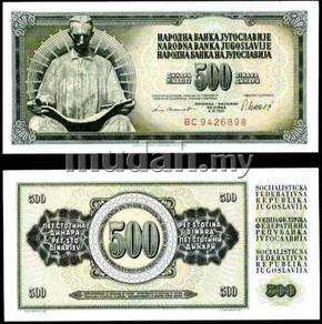 Yugoslavia 500 dinara 1981 p 91 unc