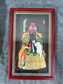 Framed Chinese Guan Yu Figure Art
