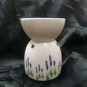 Flower Design White Oil Burner Ceramics