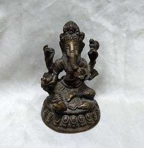Old Antique Buddhist temple bronze Elephant trunk