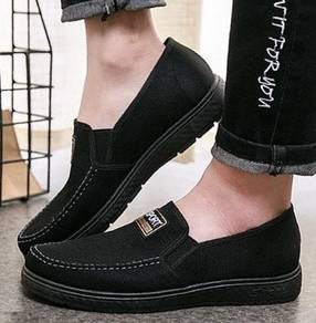 F0261 Smart Slip On Low-Top Black Loafers Shoes