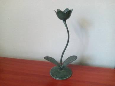 Vintage Candle Holder, Flower Plant