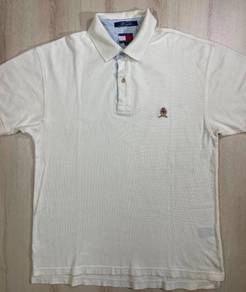 Tommy Hilfiger Classic Collar Cream Tee #AA Used