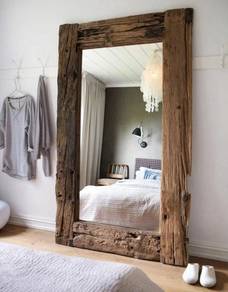 Rustic Teak Wall Mirror -Natural