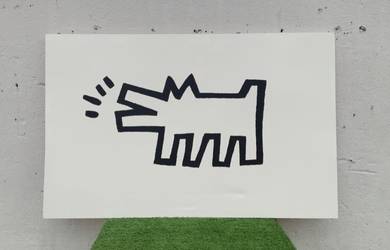 YF04T Cetakan Seni 168 x 106 cm by Keith Haring