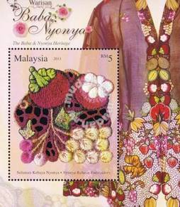 Miniature Sheet Baba Nyonya Heritage Malaysia 2013