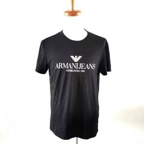 Armani Jeans T-shirt Black Established 1981 Logo