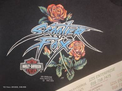 Vintage Harley Davidson Scooter Fox 3D Emblem