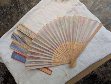 Vintage Assorted Colorful Floral Asian Fans精致扇子woo
