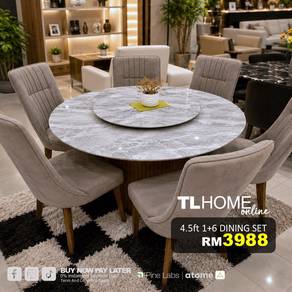 Round Dining Set (1+6)4.5ft