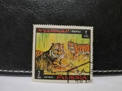 1969 Fujeira Stamp Tiger