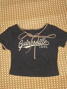 Black Crop Top Short Sleeve