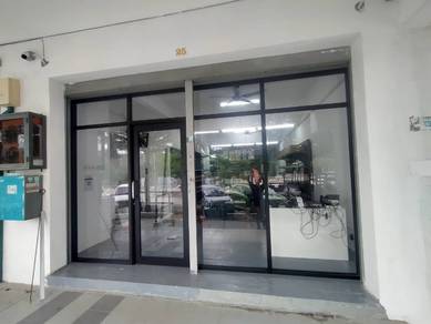 Powder coated aluminium shopfront