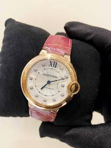 Cartier Ballon Bleu 18k750 Rose Gold Diamond White
