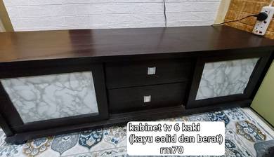 kabinet tv panjang 6 kaki