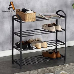 OKURA Modern Simple 4 Tier Shoe Rack Plastic Rak [