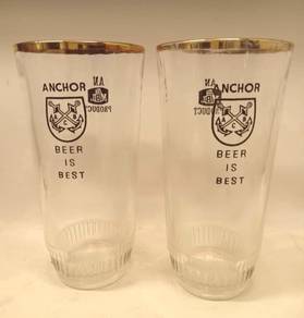 Vintage Anchor Beer glasses