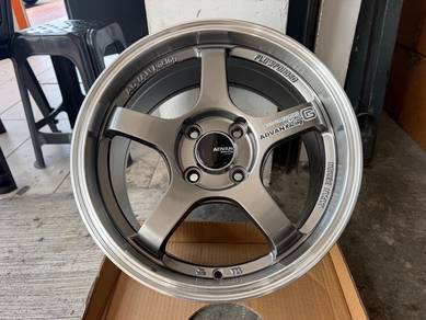 Advan gt 15inch 4x100 7J —Rim baru-