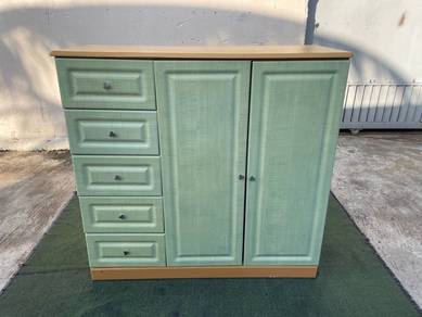 YC85E Almari Baju Budak 2Doors 5Drawers Wardrobe