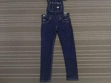 Lee union made woman skinny overall denim W26-28 7