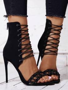 Black party high heels 11.5CM RBH0244
