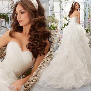 White fishtail wedding bridal dress gown RB2117