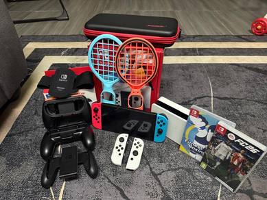 Nitendo Switch Oled Console With Accessories, Game