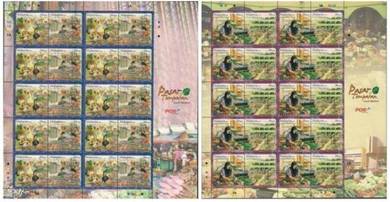 Mint Stamp Sheet Local Markets Malaysia 2010