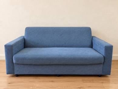 Blue Two-Seater Sofa