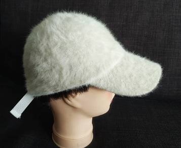 White Wool Cap Hat Unisex