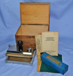 Antique Cardmaster USA Postcard Stencil Printer
