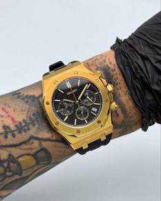 Custom Seiko Mod 42mm Black Gold AP Quartz