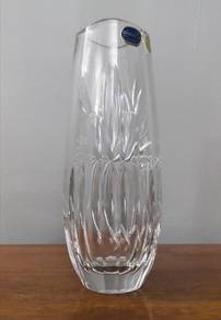 Bohemia Crystal vase hand cut