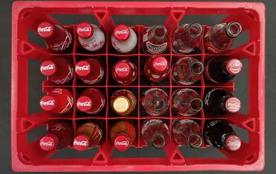 Mixed Coca-Cola Aluminium Glass Bottles Crate
