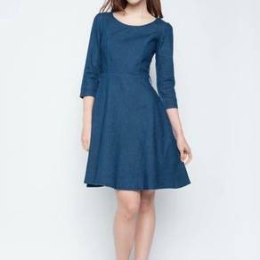 Blue jeans long sleve dress