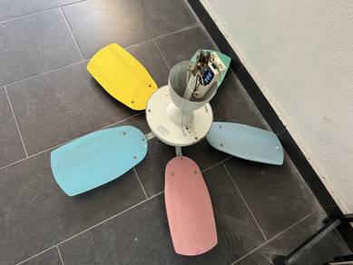 Sapphire Ceiling Fan with Multi-Colored Blades
