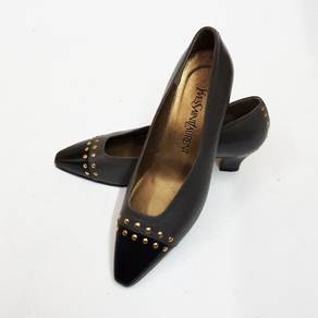 YSL Yves Saint Laurent studded leather heels