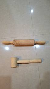 Rolling pin + meat tenderizer (wooden set)