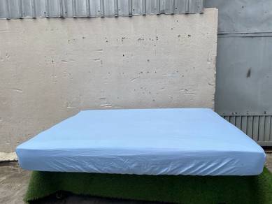 B868 Cadar 153 x 193 cm Queen Bed Sheet Cover Blue