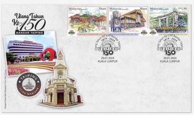First Day Cover 150 Years Taiping Malaysia 2024