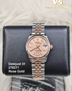 Rolex Datejust 31mm 278271 pink Rose Gold New