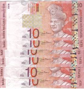 Malaysia RM10 zeti 11th series no silver thread