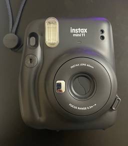 Instax Mini 11 Black + Leather Case Full Set
