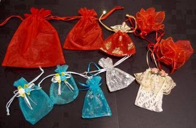 LOT Organza Lace Gift Bags - 10 Bags
