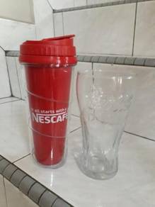 Nescafe Tumbler & Coca-Cola Glass