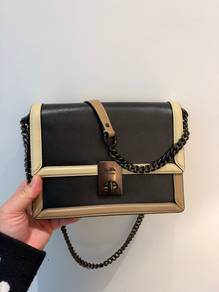 Coach Hutton Colorblock Leather Shoulder Bag